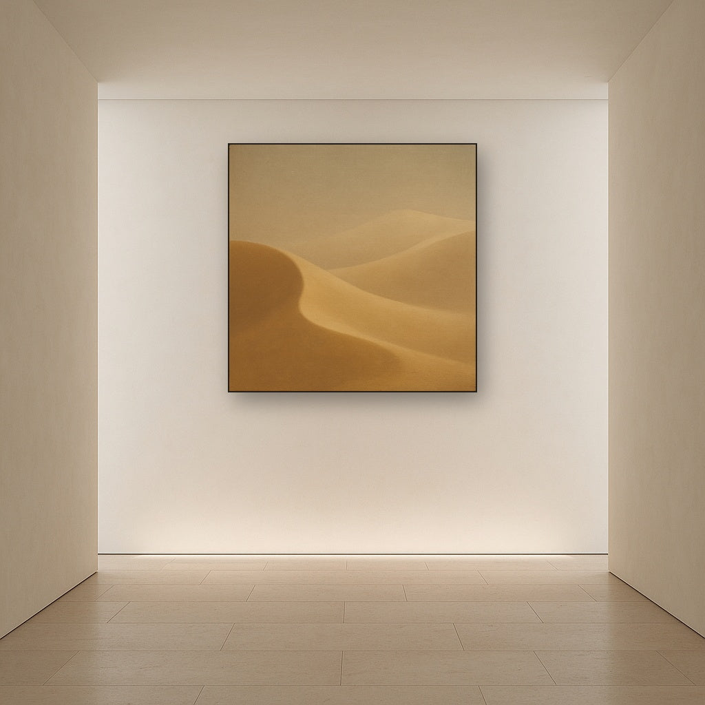 Muted Desert Dune Geometry No. 8 - Modern Fine Art Oil Painting - View 5