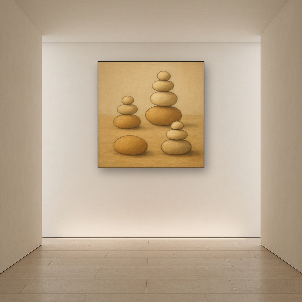 Organic Pebble Contours No. 3 - Modern Fine Art Oil Painting - View 5
