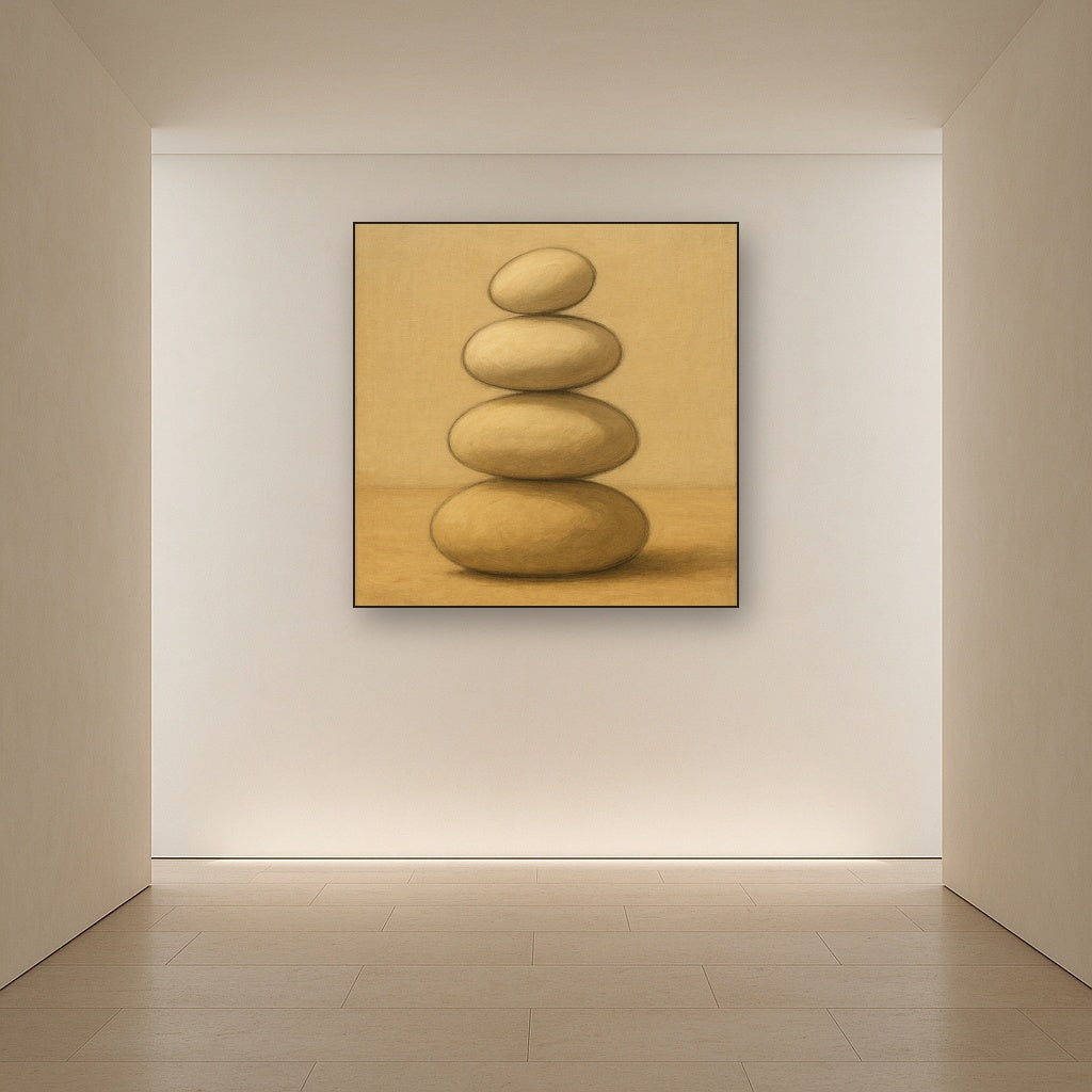Organic Pebble Contours No. 3 - Modern Fine Art Oil Painting - View 5
