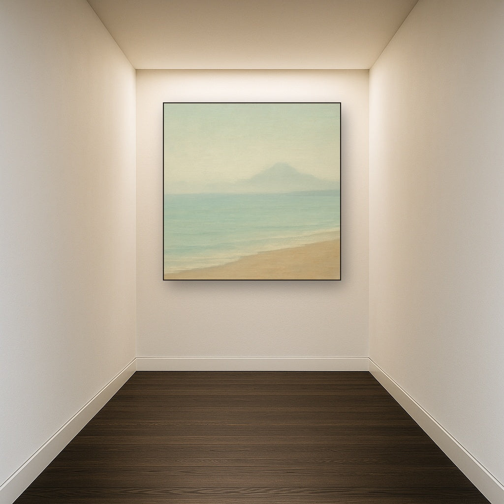 Misty Fjord & Low Clouds No. 7 - Modern Fine Art Oil Painting - View 5