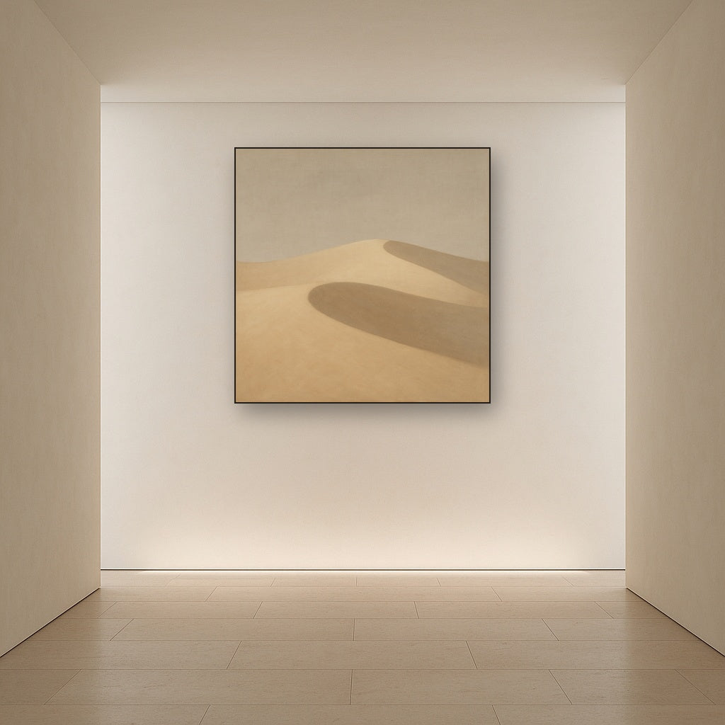 Muted Desert Dune Geometry No. 8 - Modern Fine Art Oil Painting - View 5
