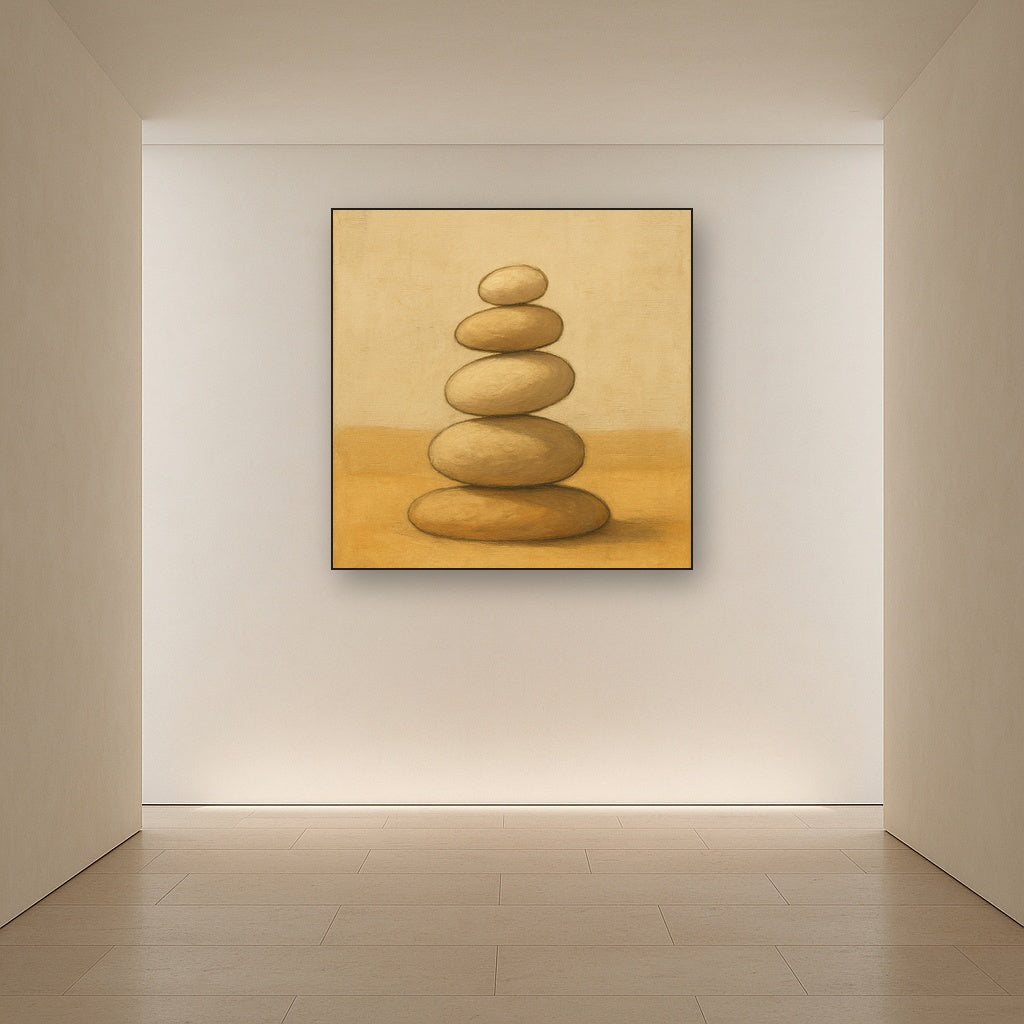 Organic Pebble Contours No. 3 - Modern Fine Art Oil Painting - View 5