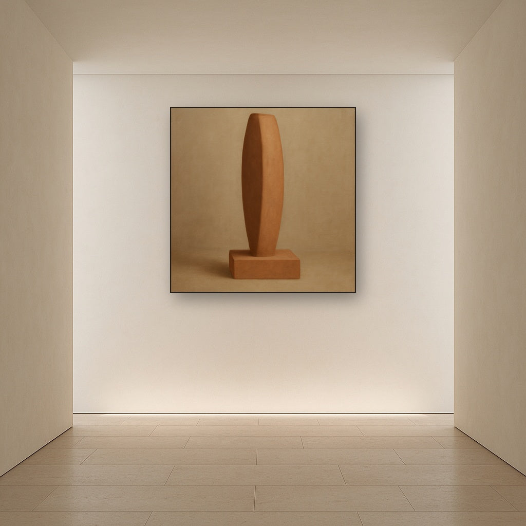 Sculpted Clay Monolith No. 7 - Modern Fine Art Oil Painting - View 5