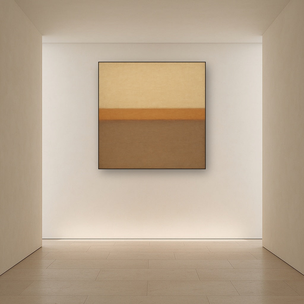 Aged Plaster & Sand Horizon No. 2 - Modern Fine Art Oil Painting - View 5