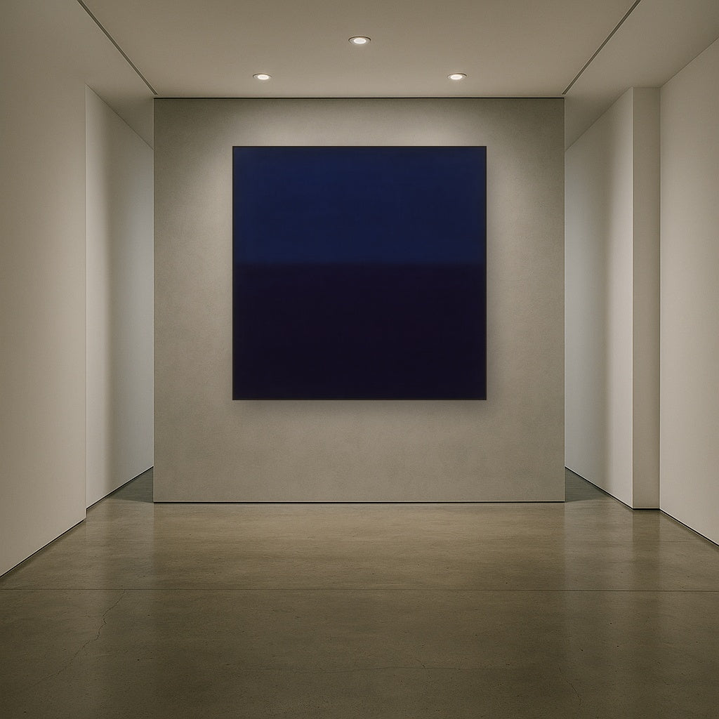 Deep Indigo & Midnight Plum Ambient Field No. 23 Oil Painting - View 5