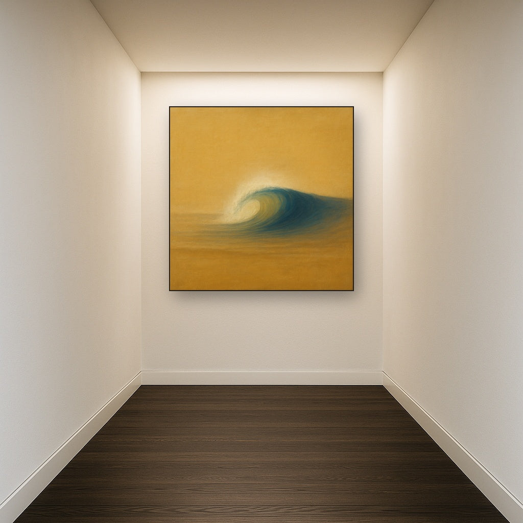 Single Wave Crest in Morning Light No. 4 - Modern Fine Art Oil Painting - View 5