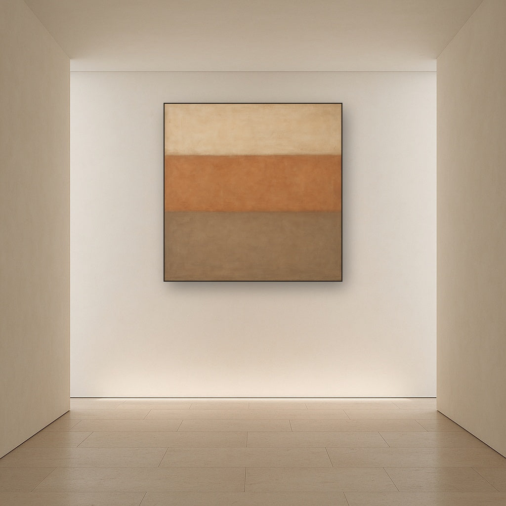 Aged Plaster & Sand Horizon No. 2 - Modern Fine Art Oil Painting - View 5