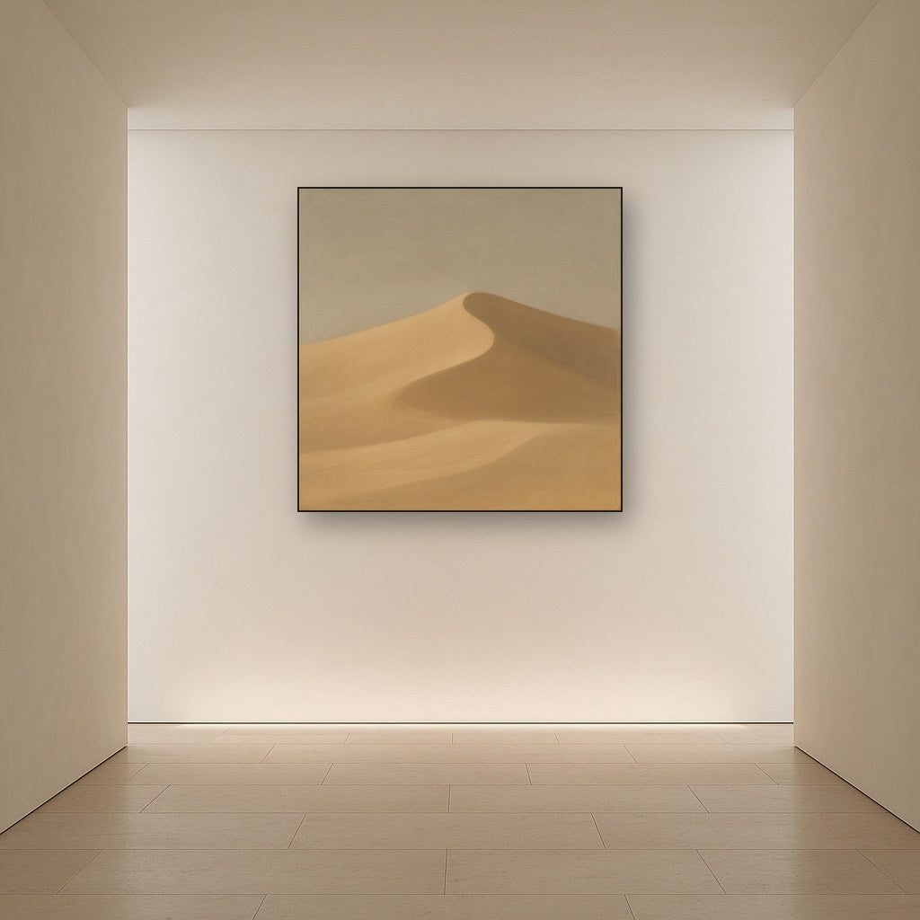 Muted Desert Dune Geometry No. 8 - Modern Fine Art Oil Painting - View 5
