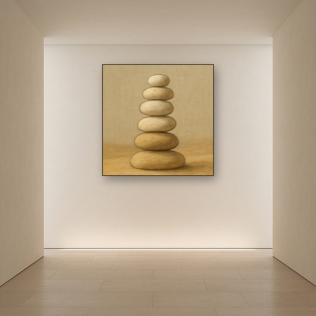 Organic Pebble Contours No. 3 - Modern Fine Art Oil Painting - View 5