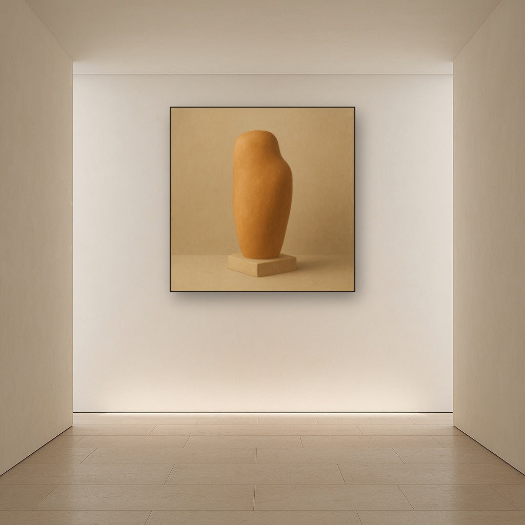 Sculpted Clay Monolith No. 7 - Modern Fine Art Oil Painting - View 5