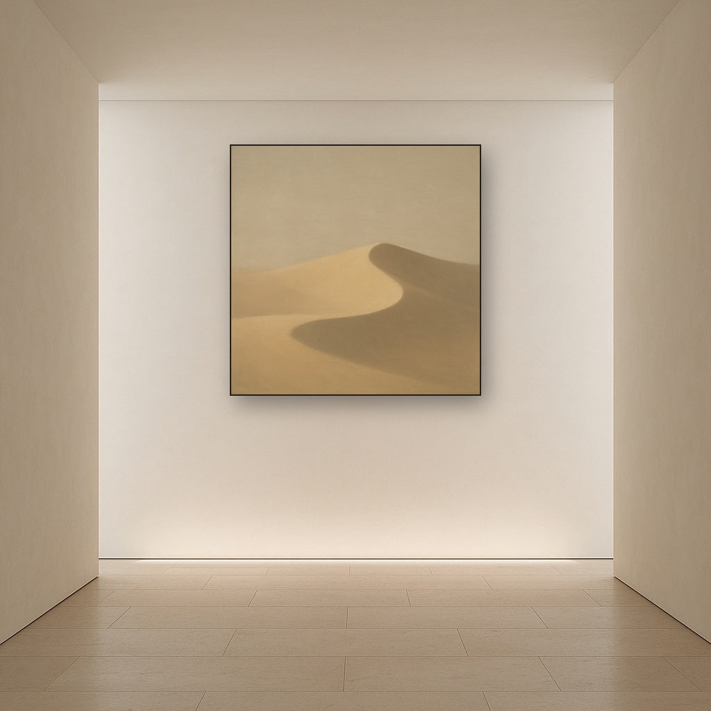 Muted Desert Dune Geometry No. 8 - Modern Fine Art Oil Painting - View 5