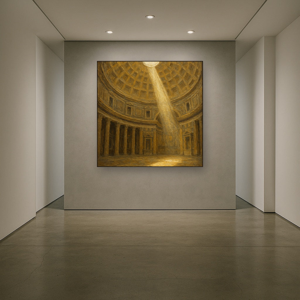 Rotunda Light Beam Architectural Oil Painting - View 5