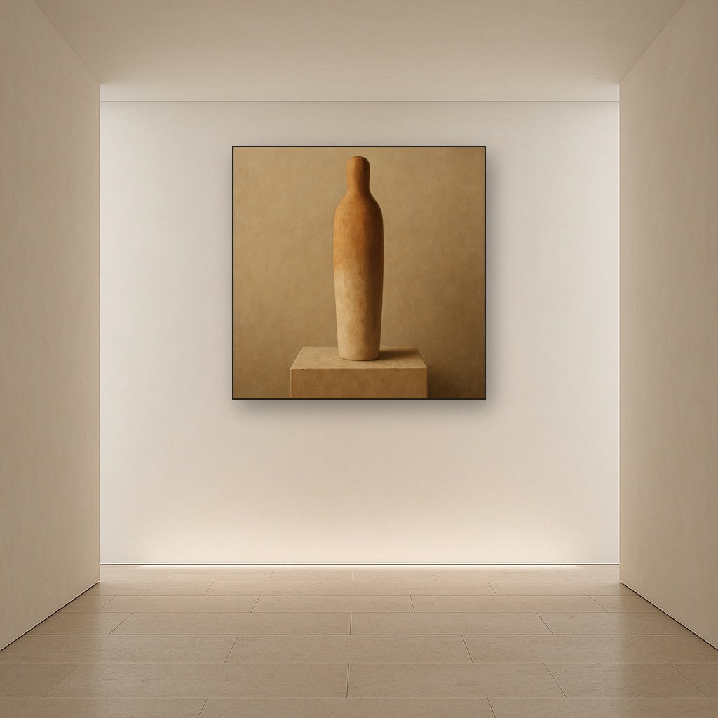 Sculpted Clay Monolith No. 7 - Modern Fine Art Oil Painting - View 5