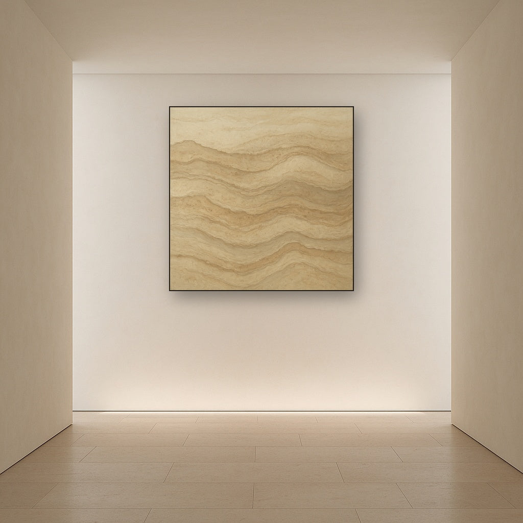 Weathered Mineral Sediments in Warm Ecru No. 6 Oil Painting - View 5
