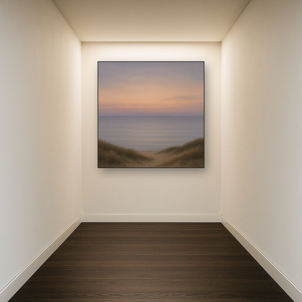 Pastel Dusk Horizon over Calm Atlantic Waters No. 4 Oil Painting - View 5