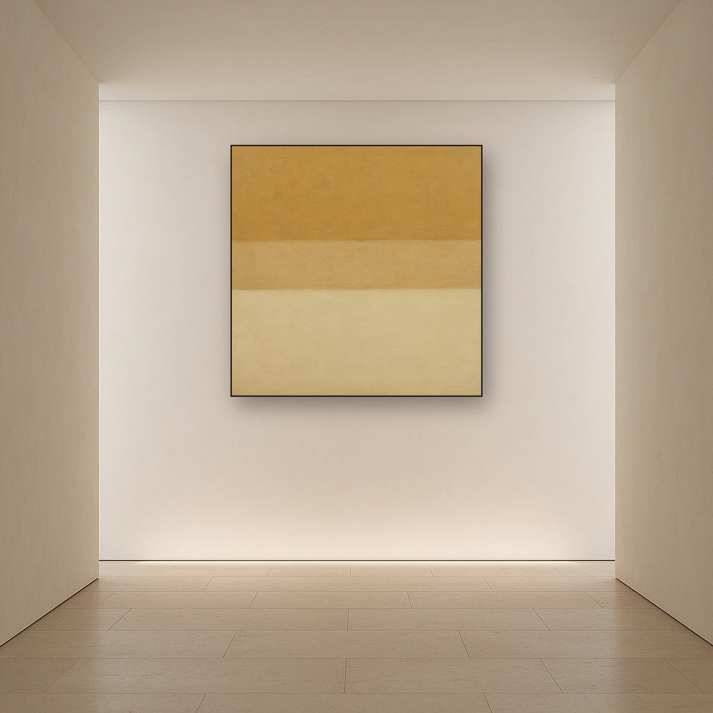 Aged Plaster & Sand Horizon No. 2 - Modern Fine Art Oil Painting - View 5