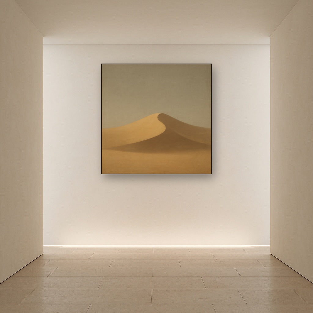 Muted Desert Dune Geometry No. 8 - Modern Fine Art Oil Painting - View 5