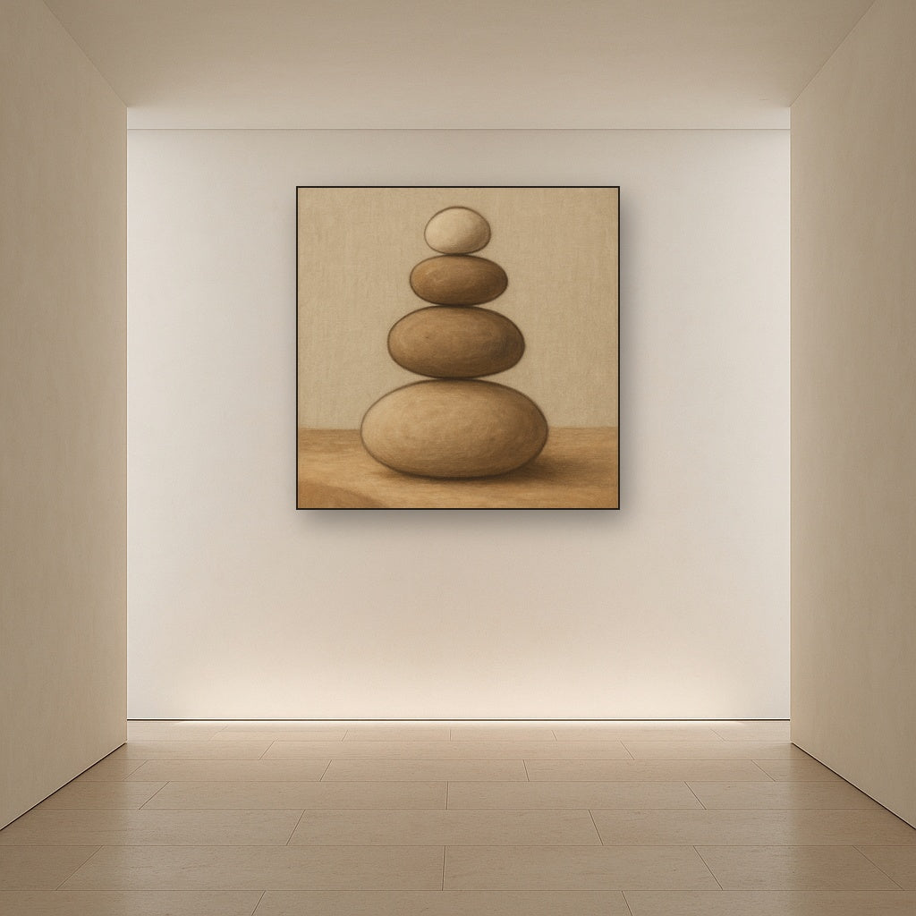 Organic Pebble Contours No. 3 - Modern Fine Art Oil Painting - View 5