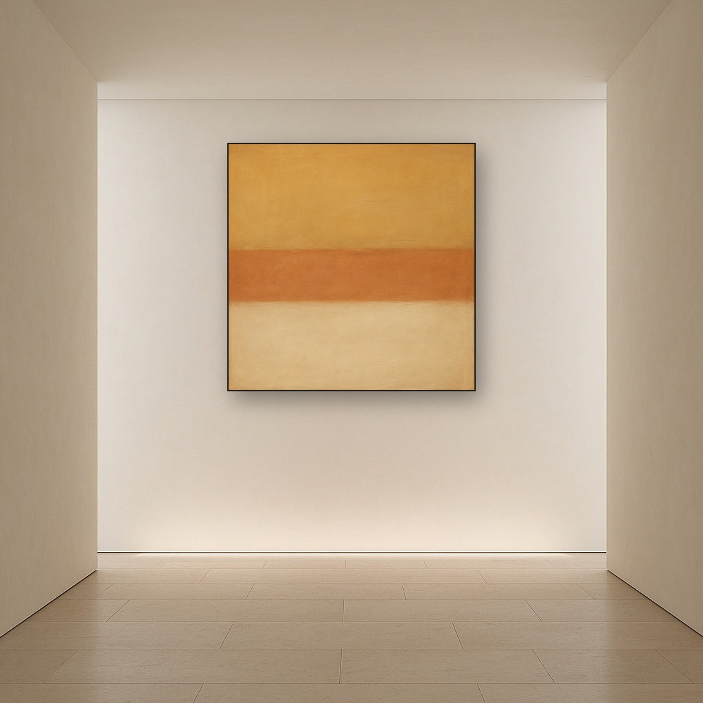 Aged Plaster & Sand Horizon No. 2 - Modern Fine Art Oil Painting - View 5