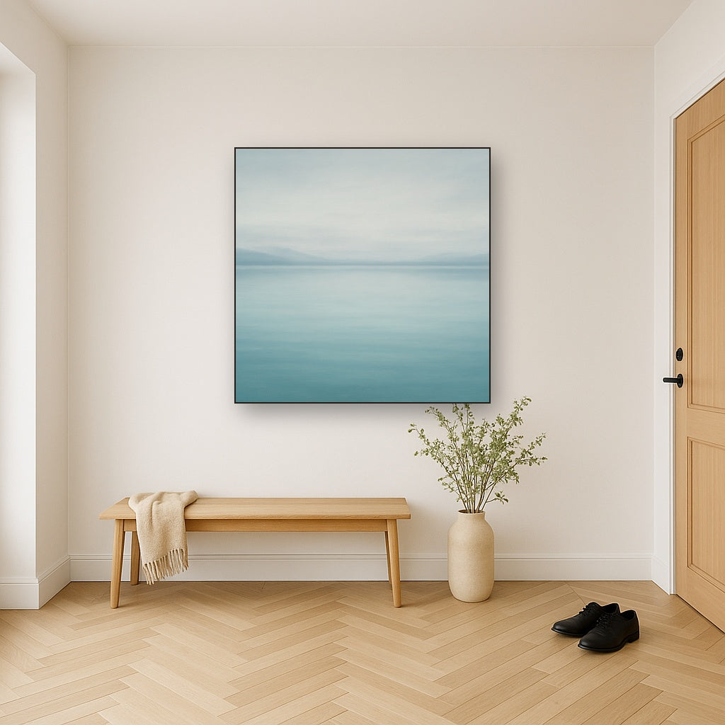 Glass Horizon over Quiet Arctic Waters Oil Painting - View 5