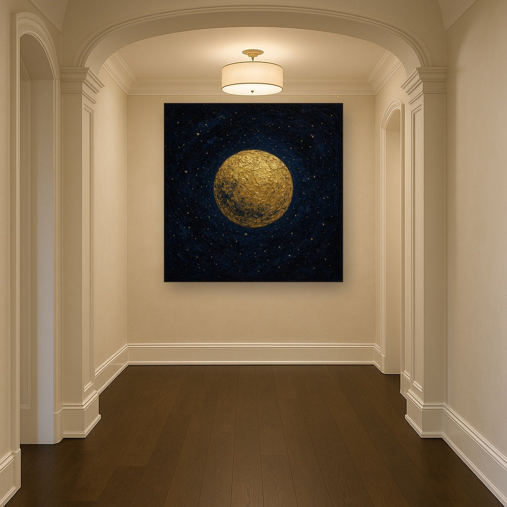 Celestial Gilded Cosmos Luxury Oil Painting - View 5