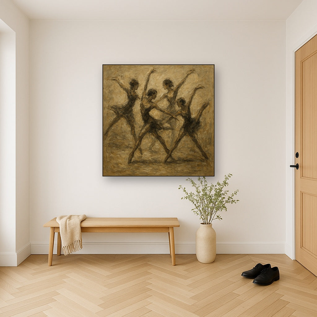 Gestural Dancers in Motion Figurative Oil Painting - View 5