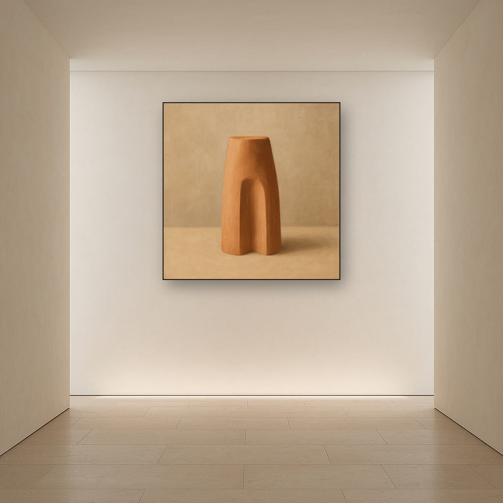 Sculpted Clay Monolith No. 7 - Modern Fine Art Oil Painting - View 5
