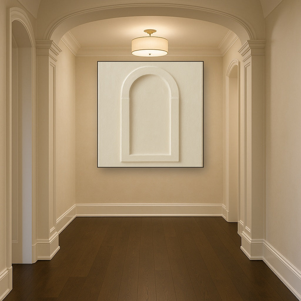 Textured Monolithic Plaster Arch No. 9 - Modern Fine Art Oil Painting - View 5