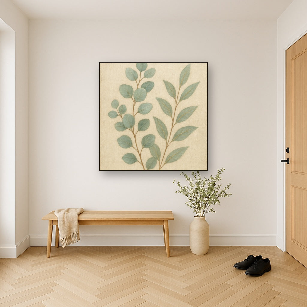 Eucalyptus Botanical Study Fine Art Oil Painting - View 5