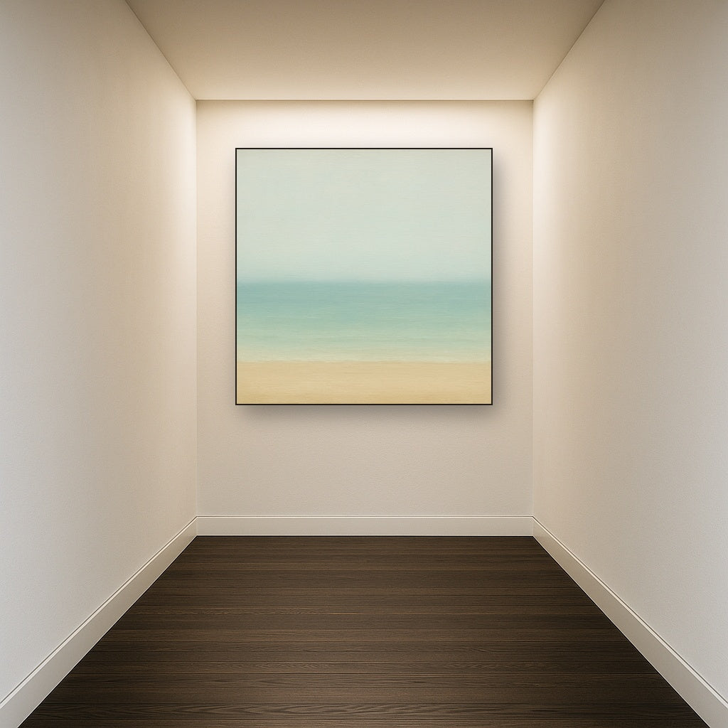 Ethereal Coastal Sea Mist No. 1 - Modern Fine Art Oil Painting - View 5