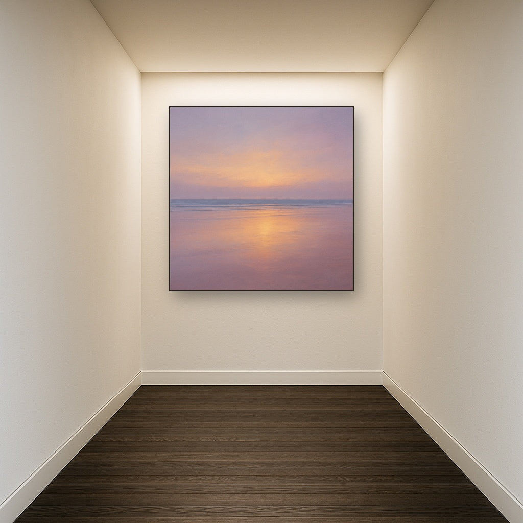 Golden Hour Surf Reflection No. 8 - Modern Fine Art Oil Painting - View 5