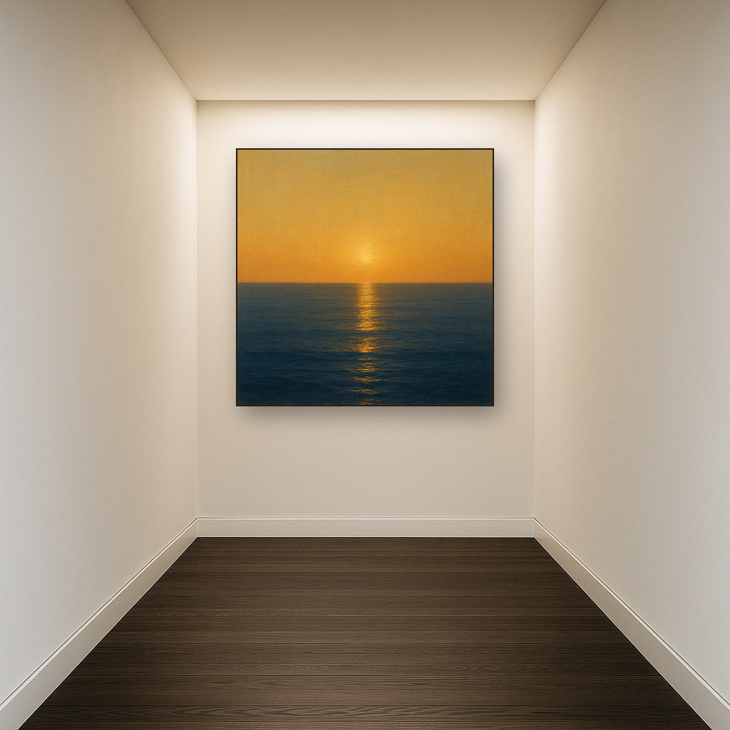 Mediterranean Dawn Horizon No. 6 - Modern Fine Art Oil Painting - View 5