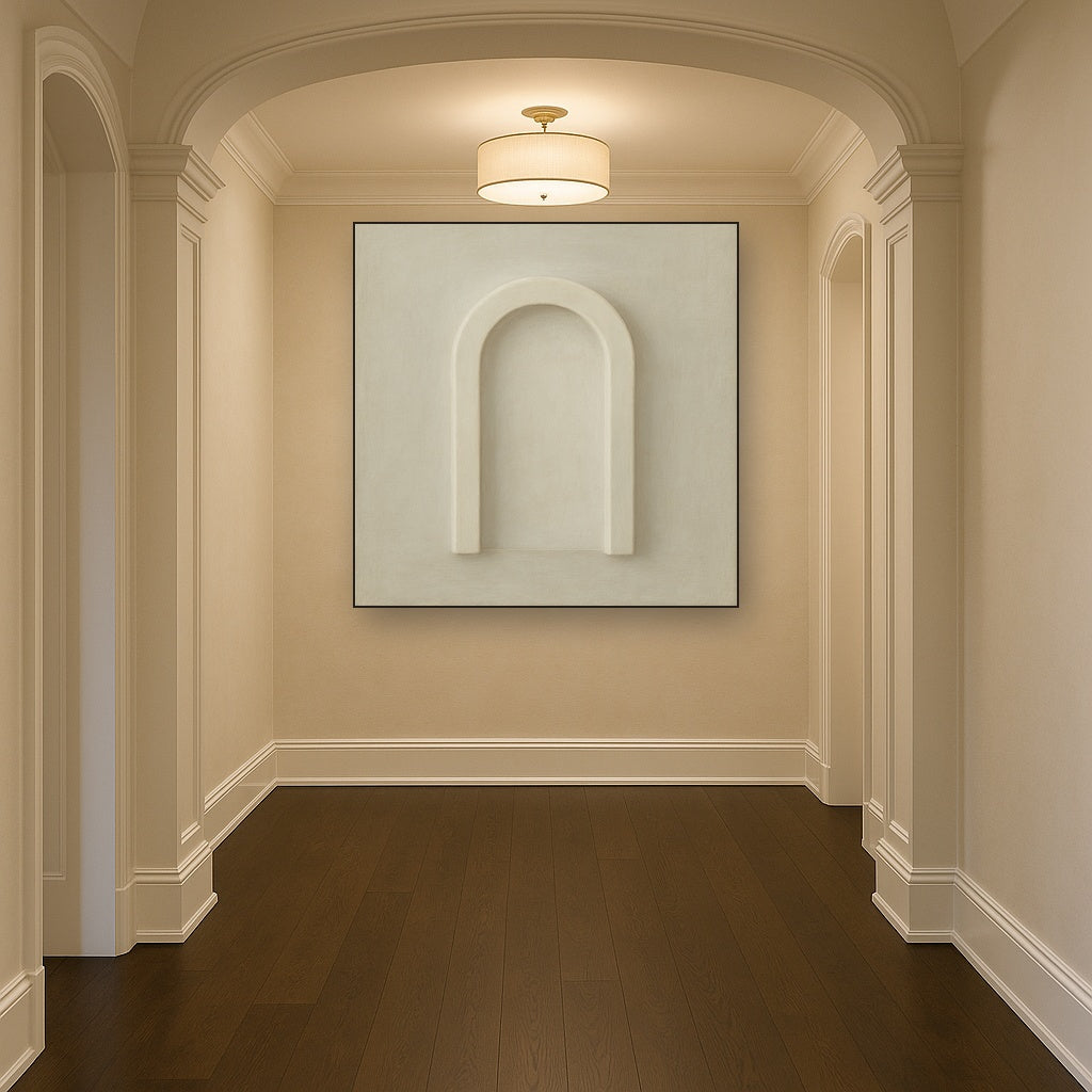 Textured Monolithic Plaster Arch No. 9 - Modern Fine Art Oil Painting - View 5