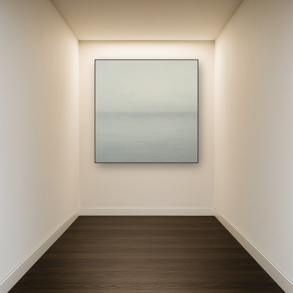 Ethereal Coastal Sea Mist No. 1 - Modern Fine Art Oil Painting - View 5