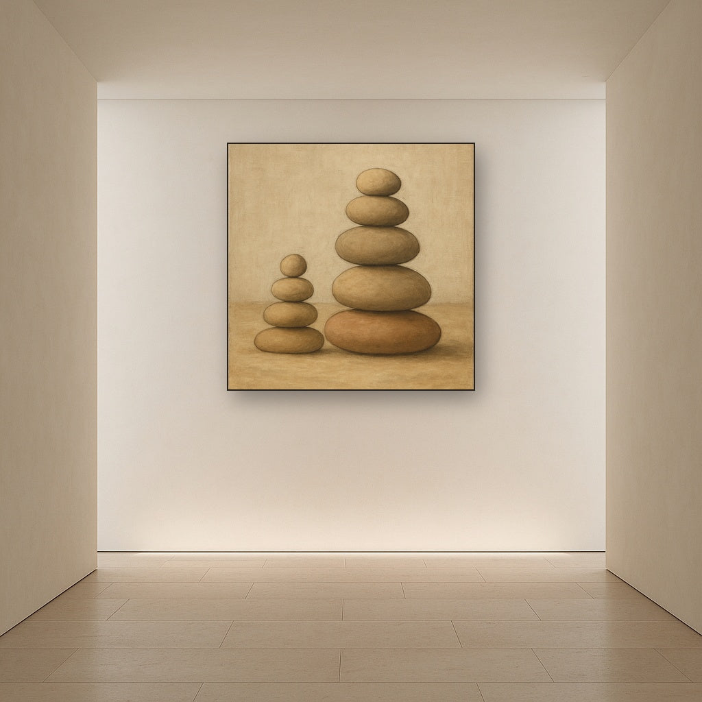 Organic Pebble Contours No. 3 - Modern Fine Art Oil Painting - View 5