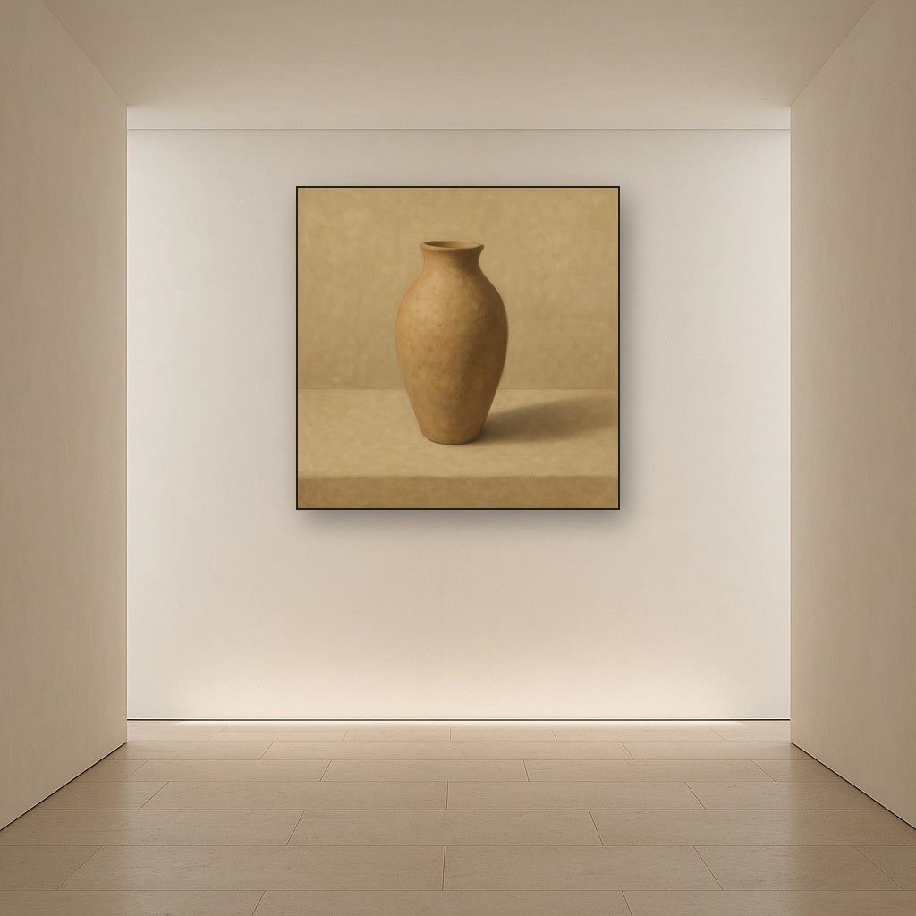 Organic Clay Vessel & Solitary Shadow No. 18 Oil Painting - View 5