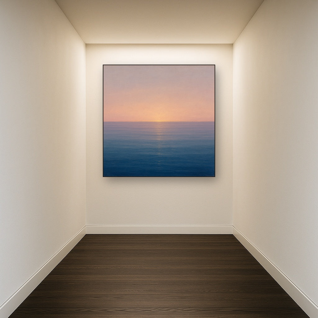 Mediterranean Dawn Horizon No. 6 - Modern Fine Art Oil Painting - View 5