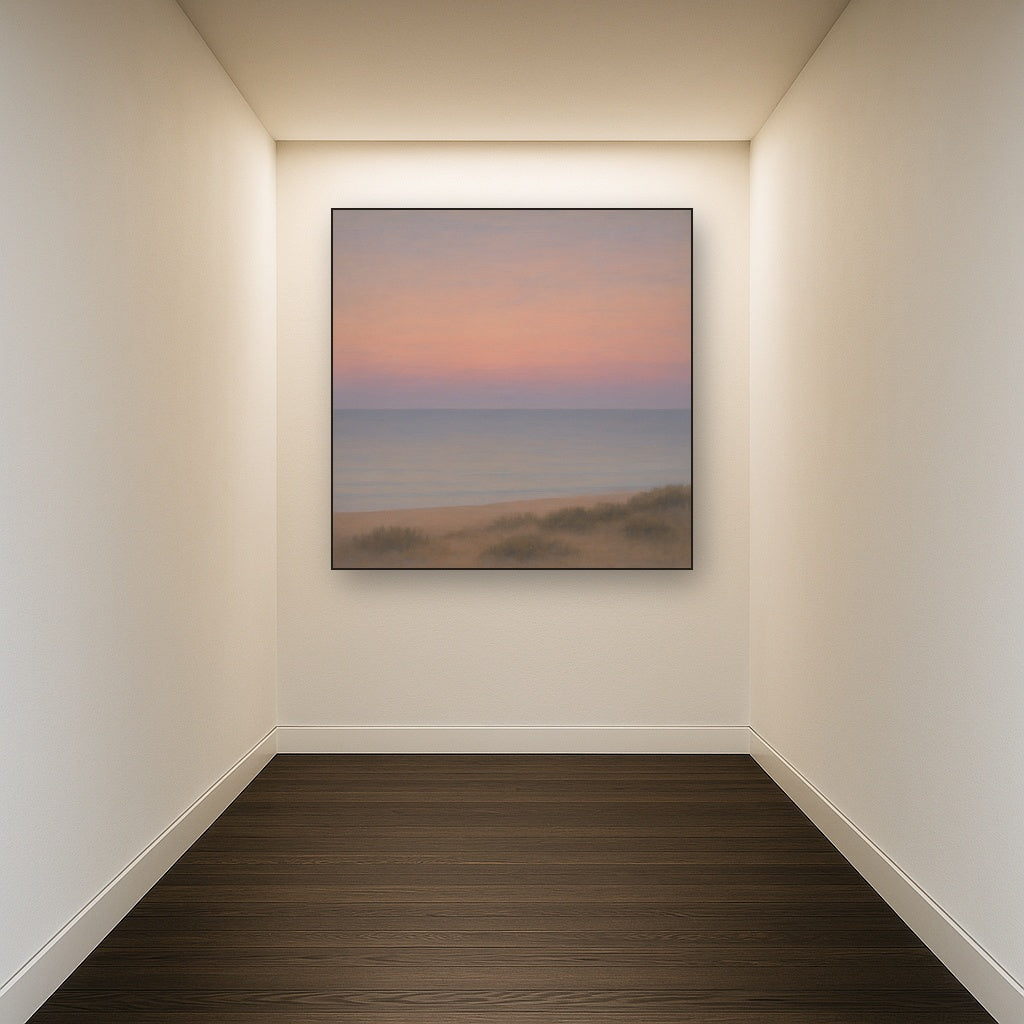 Pastel Dusk Horizon over Calm Atlantic Waters No. 8 Oil Painting - View 5