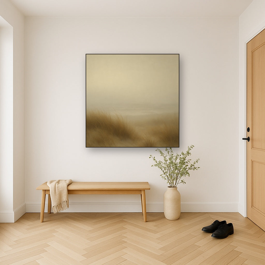 Silent Dune Grass in November Sea Fog No. 15 Oil Painting - View 5