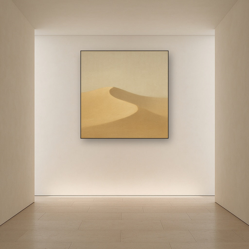 Muted Desert Dune Geometry No. 8 - Modern Fine Art Oil Painting - View 5
