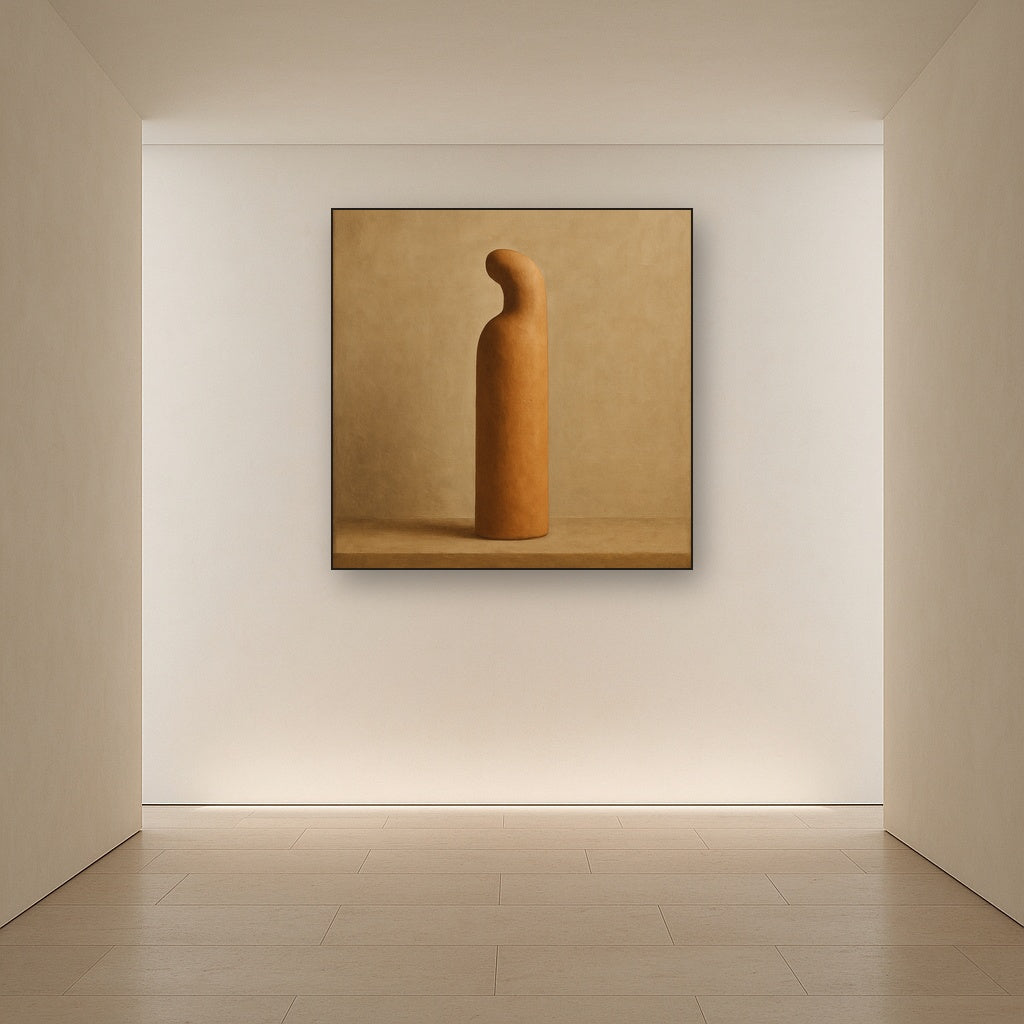 Sculpted Clay Monolith No. 7 - Modern Fine Art Oil Painting - View 5