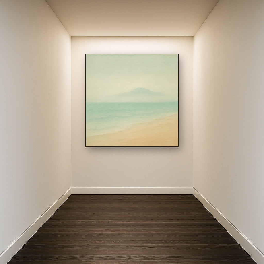 Misty Fjord & Low Clouds No. 7 - Modern Fine Art Oil Painting - View 5