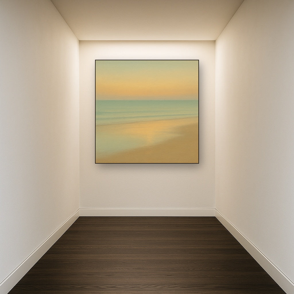 Golden Hour Surf Reflection No. 8 - Modern Fine Art Oil Painting - View 5