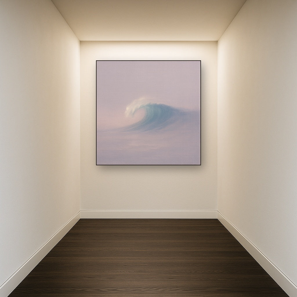 Single Wave Crest in Morning Light No. 4 - Modern Fine Art Oil Painting - View 5