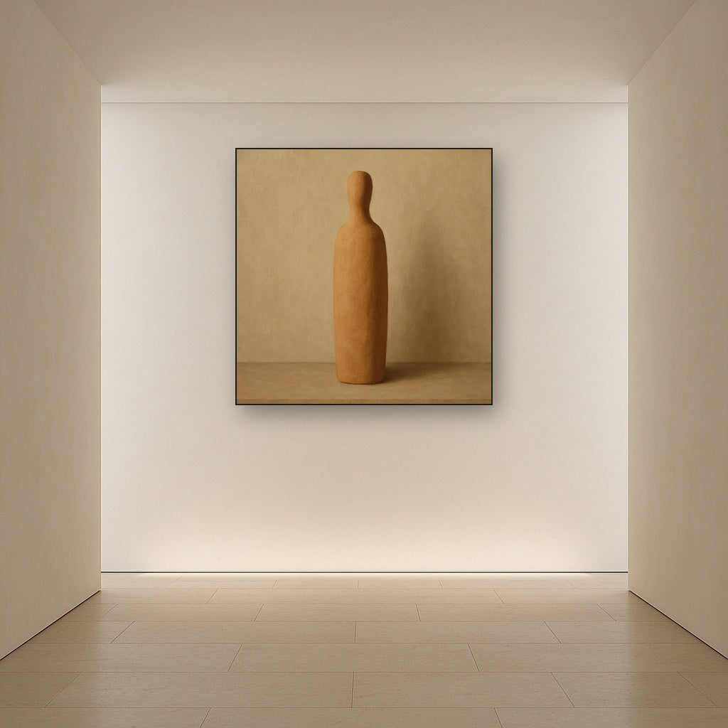 Sculpted Clay Monolith No. 7 - Modern Fine Art Oil Painting - View 5