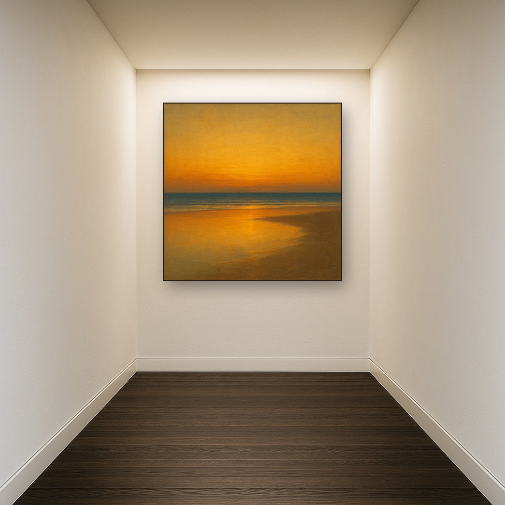 Golden Hour Surf Reflection No. 8 - Modern Fine Art Oil Painting - View 5
