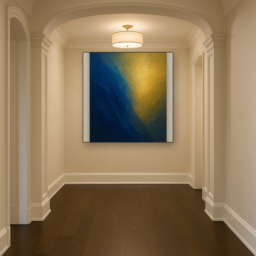 Lapis Lazuli & Golden Ochre Luminous Field No. 7 Oil Painting - View 5