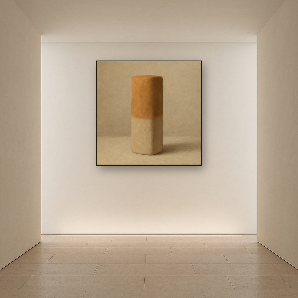 Sculpted Clay Monolith No. 7 - Modern Fine Art Oil Painting - View 5