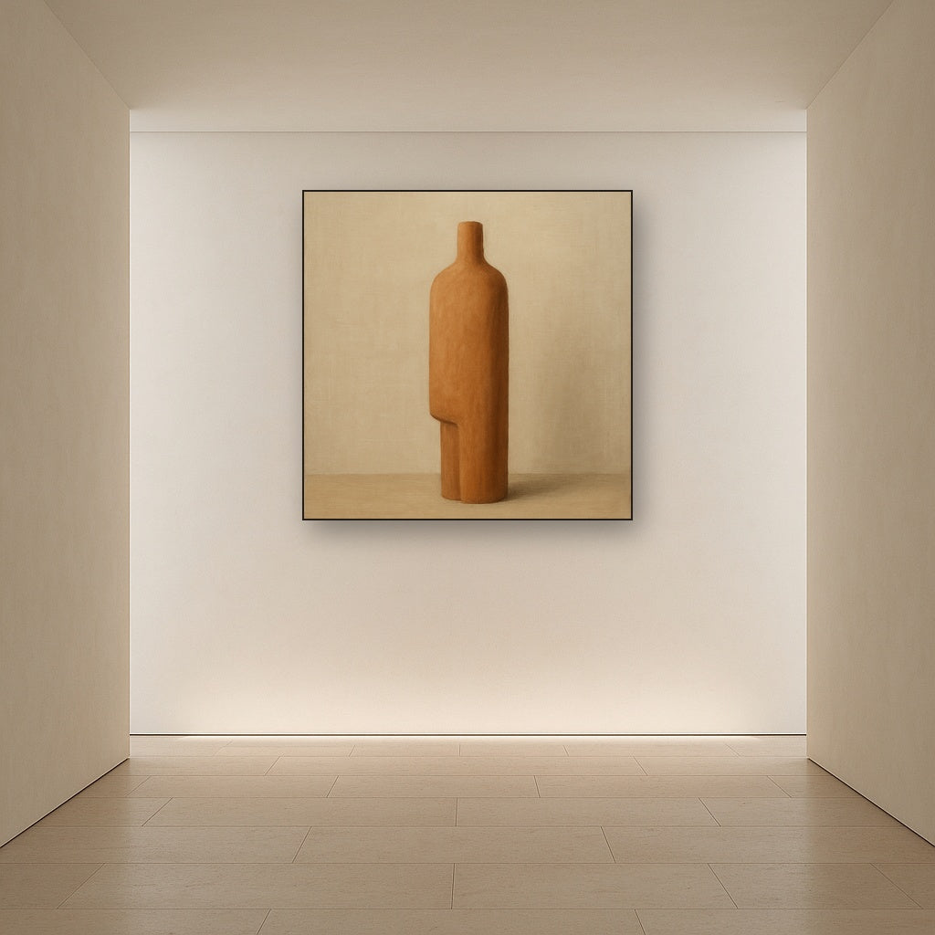 Sculpted Clay Monolith No. 7 - Modern Fine Art Oil Painting - View 5