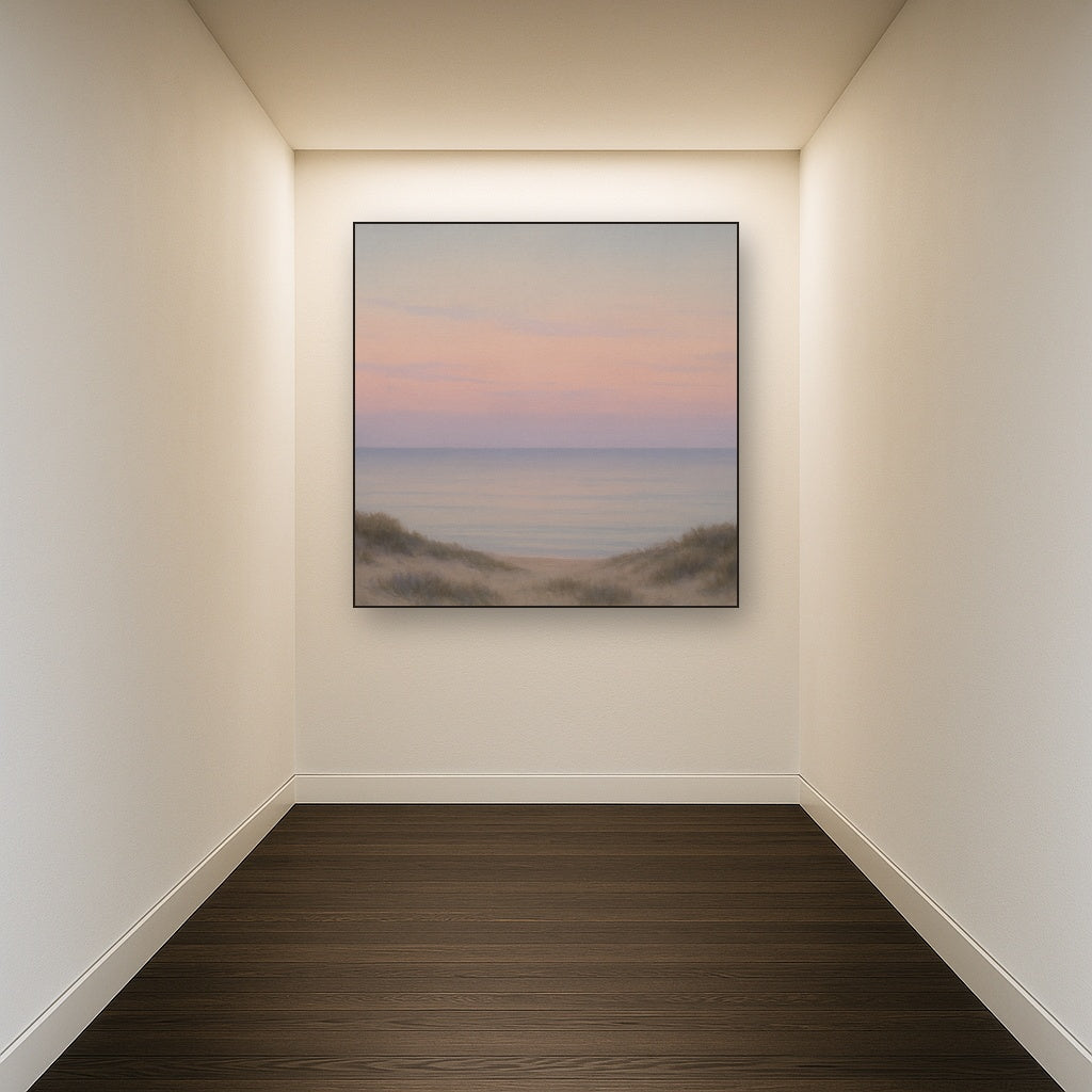 Pastel Dusk Horizon over Calm Atlantic Waters No. 3 Oil Painting - View 5